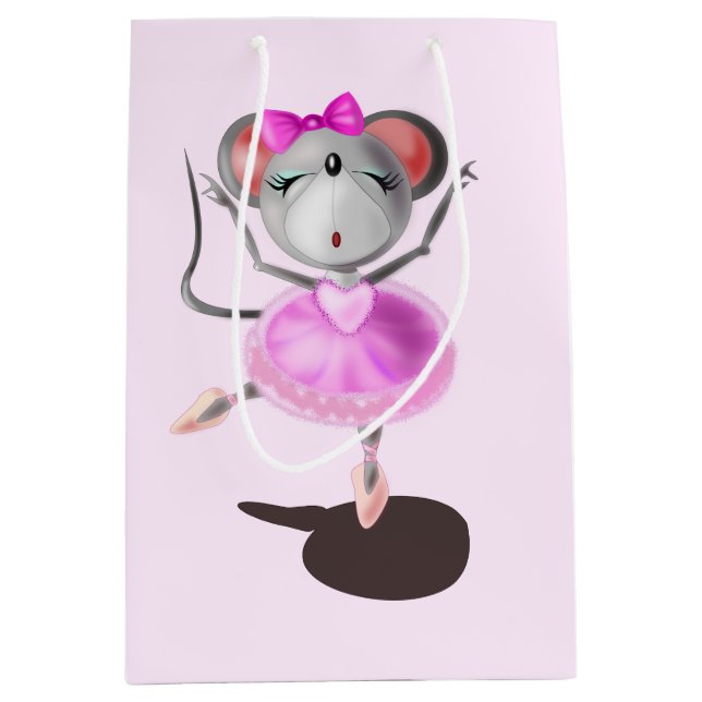 Little Ballerina Mouse Medium Gift Bag (Front)