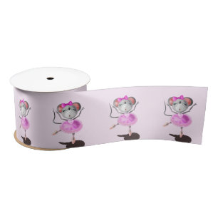 Little Ballerina Mouse Satin Ribbon