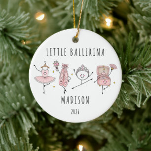 Little Ballerina Personalised Girl Ceramic Ornament