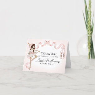 Little Ballerina Thank You Card Birthday or Baby