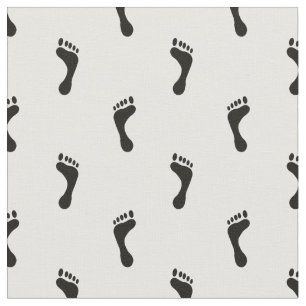 Little Bare Feet in Black and White Fabric