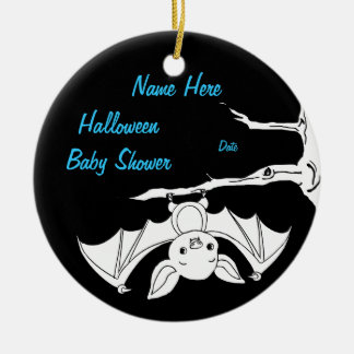 Little Bat Halloween Baby Shower Keepsake Ornament