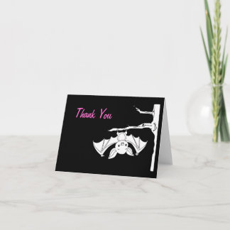 Little Bat Halloween Baby Shower Thank You Notes