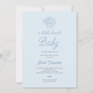 Little Beach Baby Shower Boy Invitation