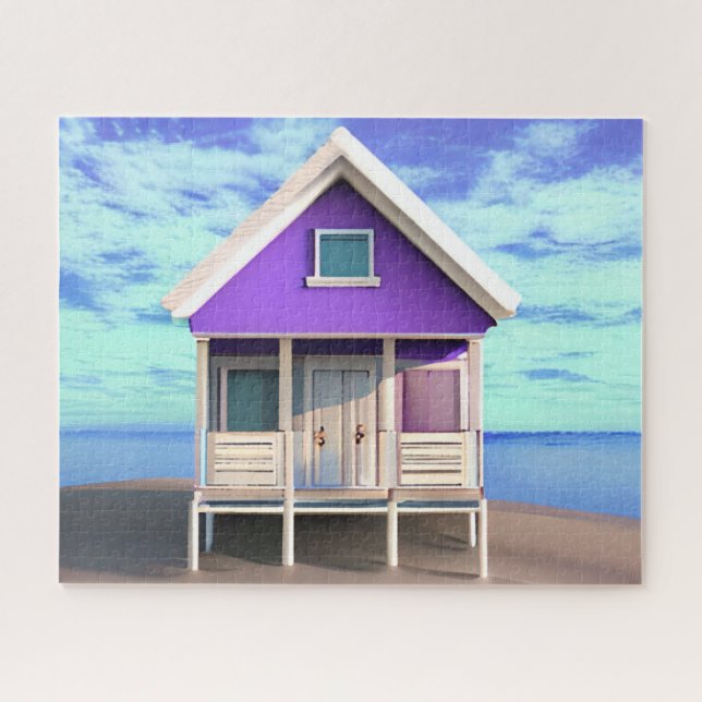 Little Beach Shack on the Sand Jigsaw Puzzle (Horizontal)