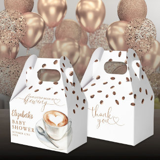 Little Bean Is Brewing Coffee Theme Baby Shower Favour Box