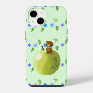 Little Bear and Green Apple iPhone 14 Case