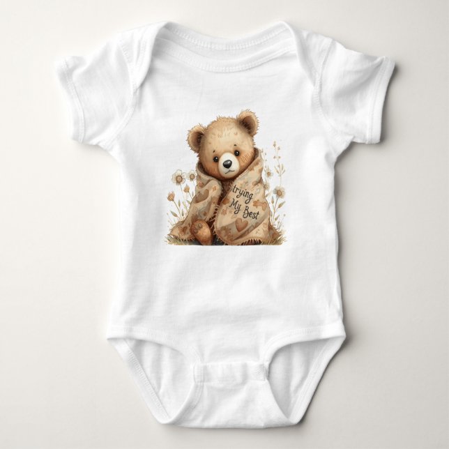 little bear baby bodysuit (Front)