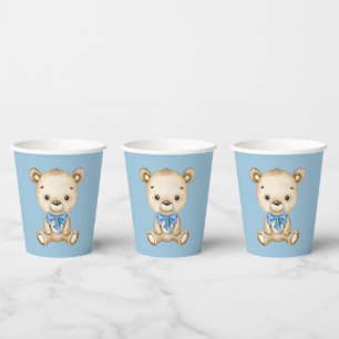 Little Bear Baby Boy Baby Shower  Paper Cups