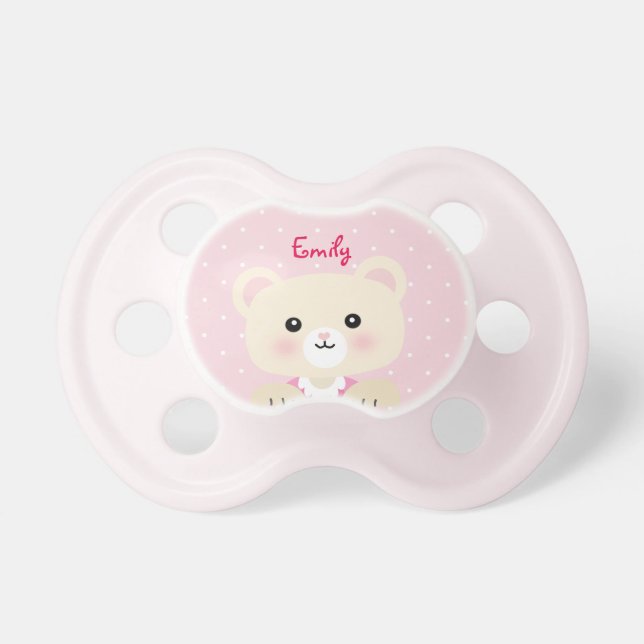 Little Bear Baby Girl's Pacifier (Front)