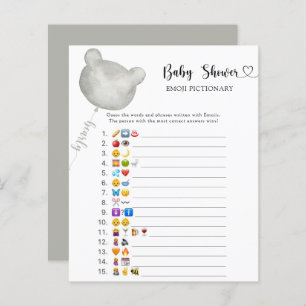 Little Bear baby shower emoji pictionary game