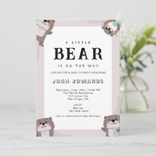 Little Bear Baby Shower Invitation Design