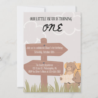 Little Bear Birthday Invitation