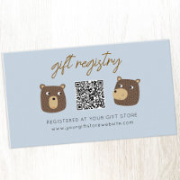 Little Bear Cub Baby Shower Gift Registry QR Code