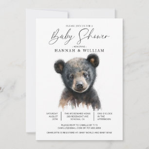 Little Bear Cub Baby Shower Invitation