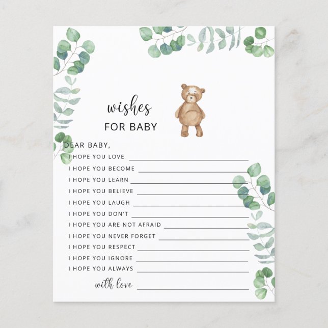 Little bear fall wishes for baby (Front)