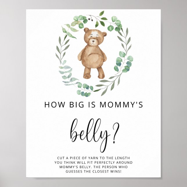 little bear how big is mummy's belly game poster (Front)