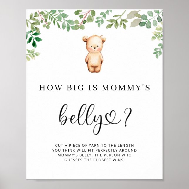 little bear how big is mummy's belly game poster (Front)