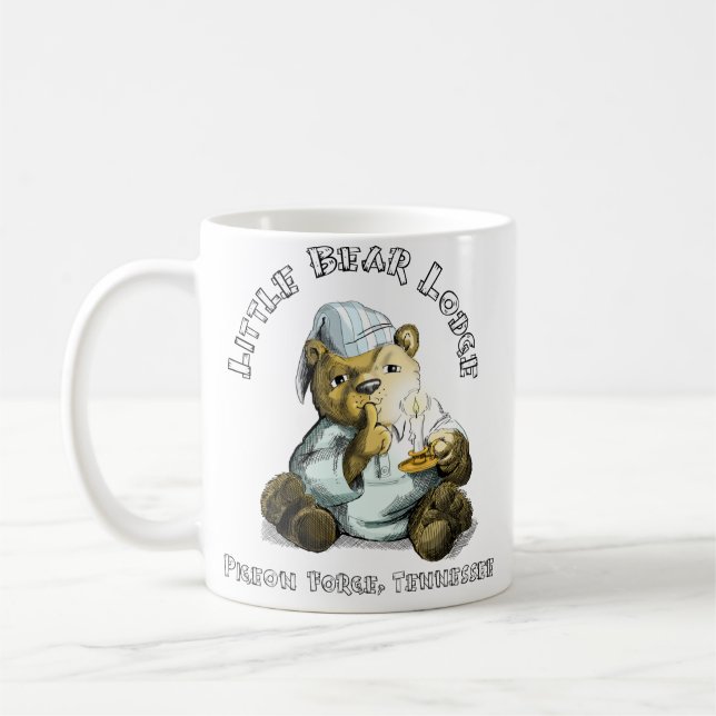 Little Bear Lodge and Friends Coffee Mug (Left)