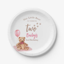 Little Bear Pink Any Age Birthday