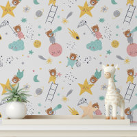 Little Bear Stars Nursery Peel and Stick