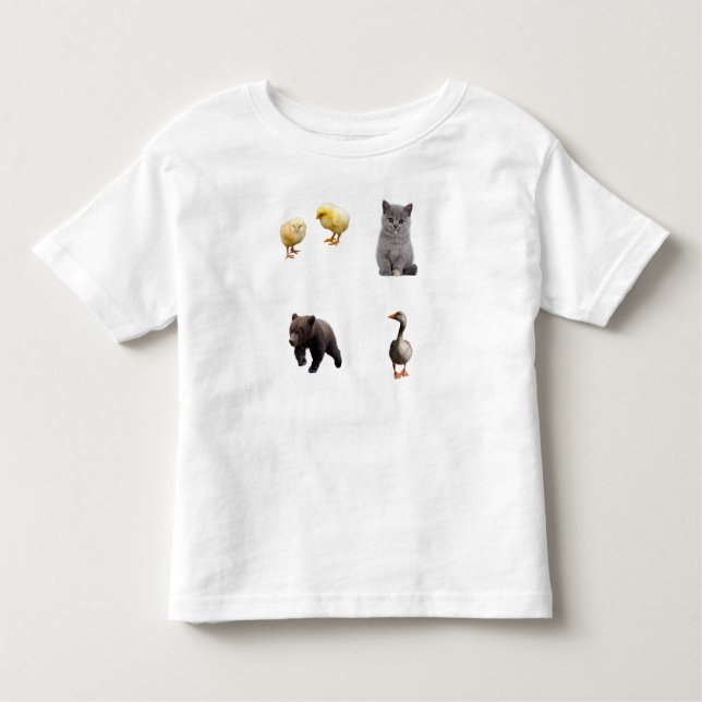 Little Bear Toddler T-Shirt, Cute Animal Friends  Toddler T-Shirt (Front)