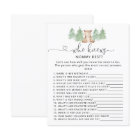 Little bear Who knows mummy best baby shower game