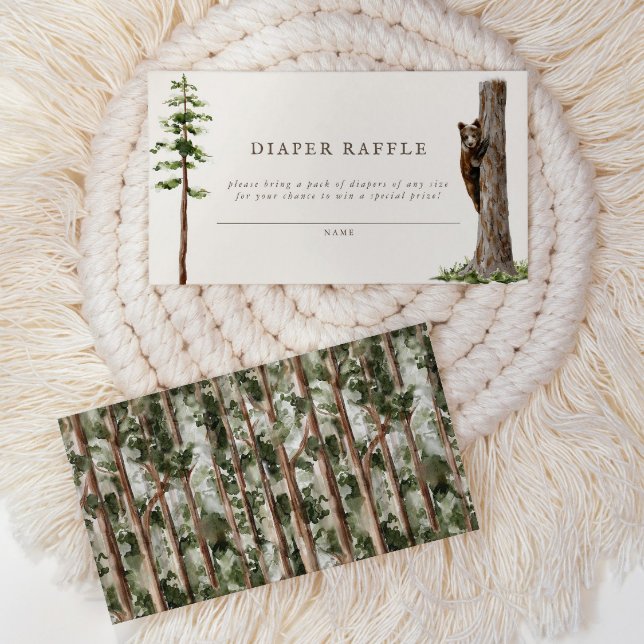 Little Bear Wild Forest Diaper Raffle Game Enclosure Card (Creator Uploaded)