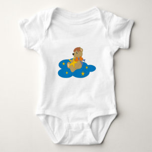 Little Bear with a star on a cloud Baby Bodysuit