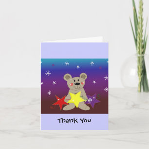 Little Bear with Stars Thank You Card