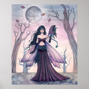 Little Beast Fairy with Dragon Poster 18 x 22