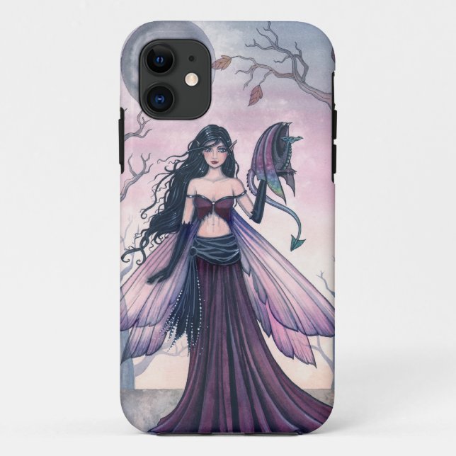 Little Beast Purple Fairy and Dragon Art Case-Mate iPhone Case (Back)