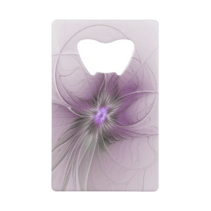 Little Beauty Modern Mauve Gray Fractal Art Flower