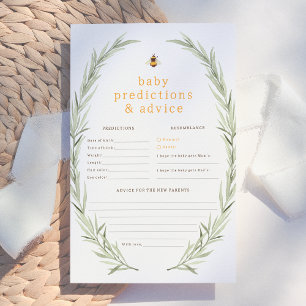 Little Bee   Baby Predictions & Advice Shower Game