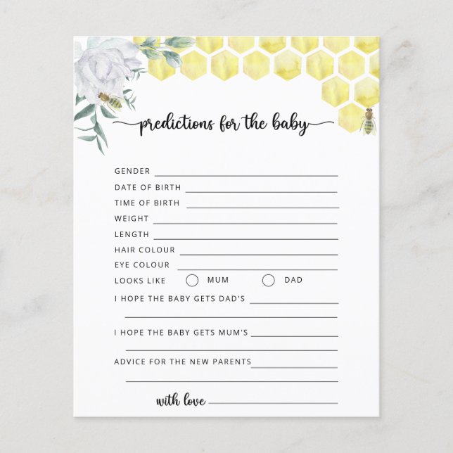 Little bee baby predictions and advice (Front)