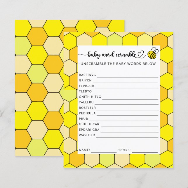Little Bee Baby Scramble (Front/Back)