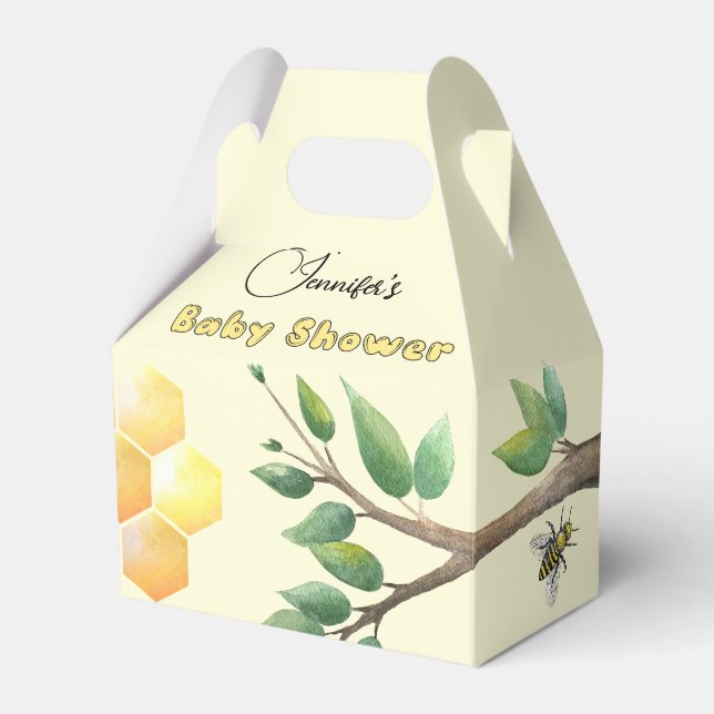 Little Bee Baby Shower Favour Box (Front Side)