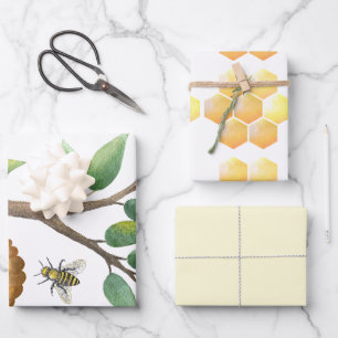 Little Bee Baby Shower Wrapping Paper Sheets