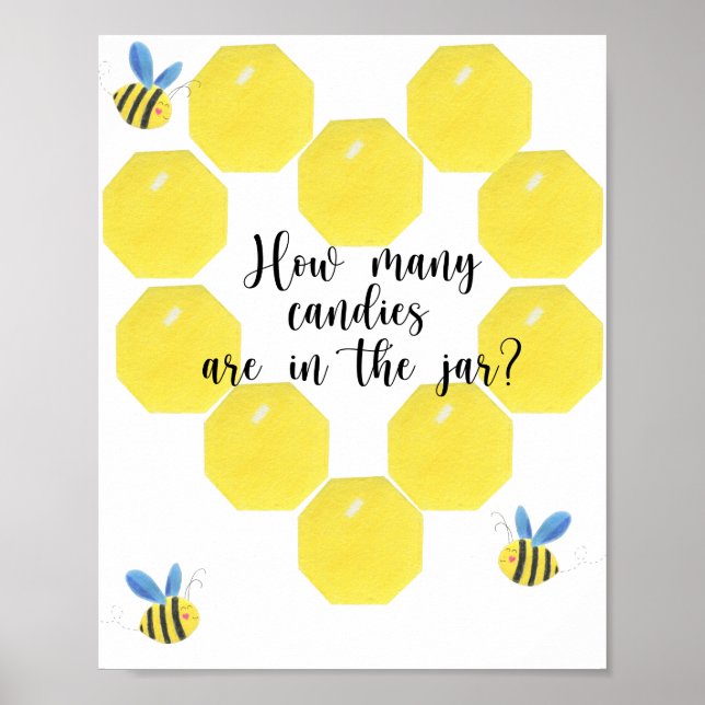 Little BEE guess how many candies Poster (Front)