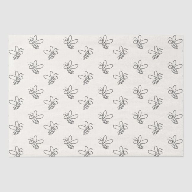 Little Bee Honeybee Beekeeping Apiary Gift Wrap  Tissue Paper (Front)