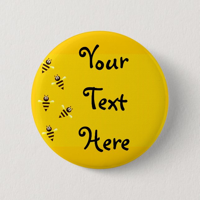 Little Bees 6 Cm Round Badge (Front)