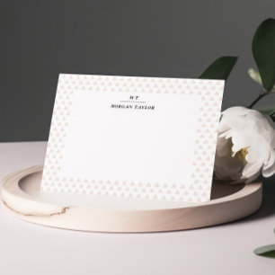Little Beige Triangles Personalised Note Cards