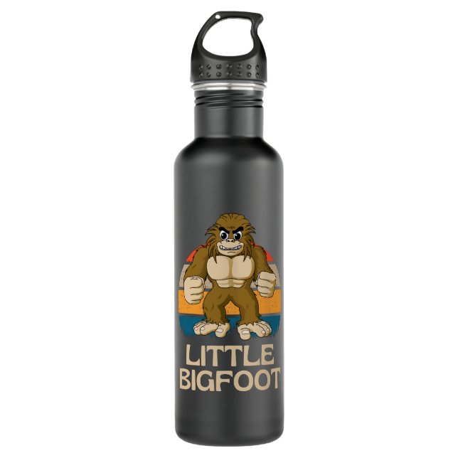 Little Bigfoot  Funny Bigfoot Boy 710 Ml Water Bottle (Front)