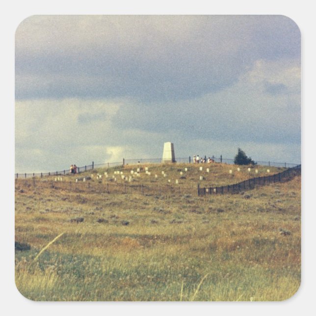 Little Bighorn Battlefield National Monument (phot Square Sticker (Front)