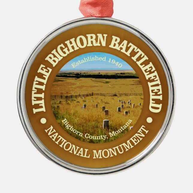 Little Bighorn Battlefield (NM) Metal Ornament (Front)