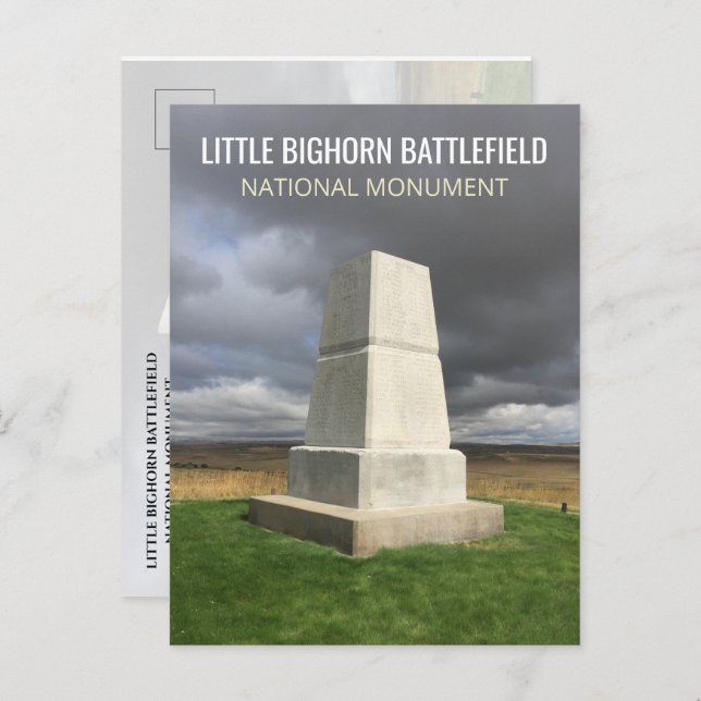 Little Bighorn Burial Monument Postcard (Front/Back)