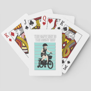 Little Bike Rider - The Safe Way Is The Right Way Playing Cards