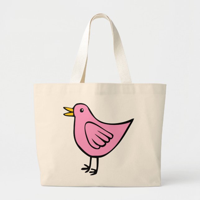 Little Bird 04 Large Tote Bag (Front)