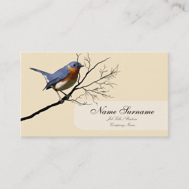 Little Bird Blue, business card template (Front)