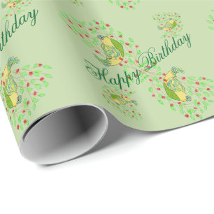 Little Bird Designer Happy Birthday Gift Wrap